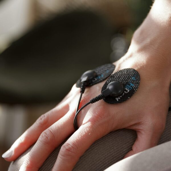 HiDow DualPoint electrode pads on hand
