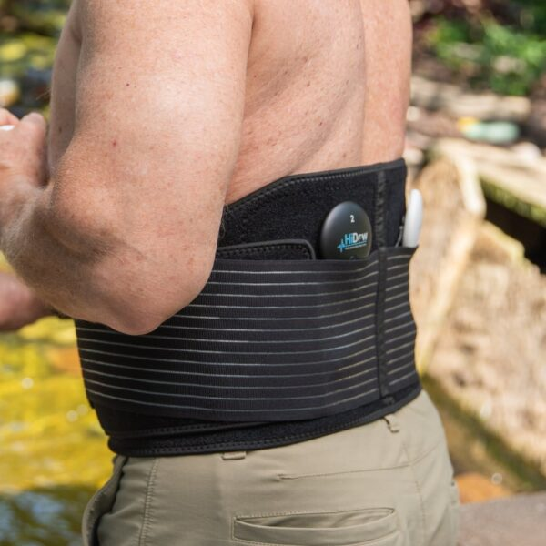 HiDow Pro Belt side view showing device pocket